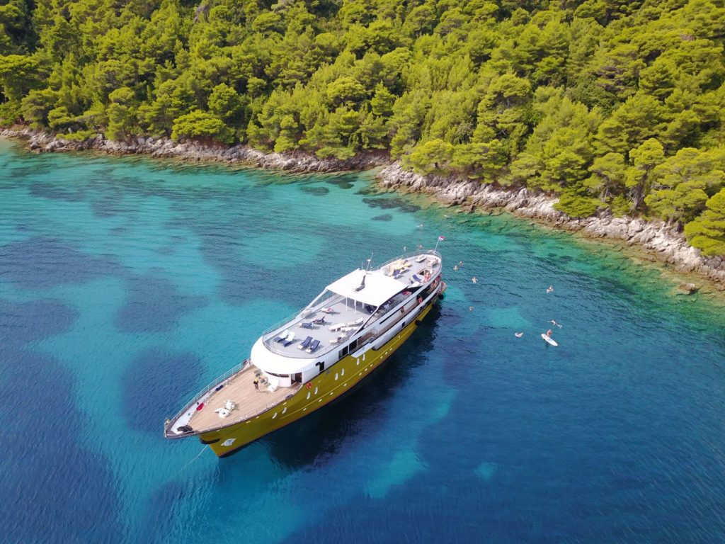 ms arca Crucero Croacia de BIDtravel vista aérea