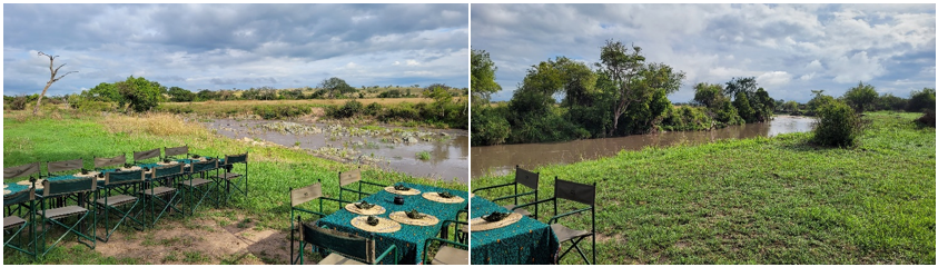 Desayuno Grumeti Hills. Es puro placer lo que provoca desayunar en lugares tan privilegiados de Tanzania