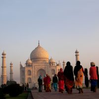 Taj Mahal, famous historical monument, UNESCO World Heritage Site.
